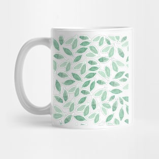 Green foliage leaves | Watercolor | Minimalist Mug